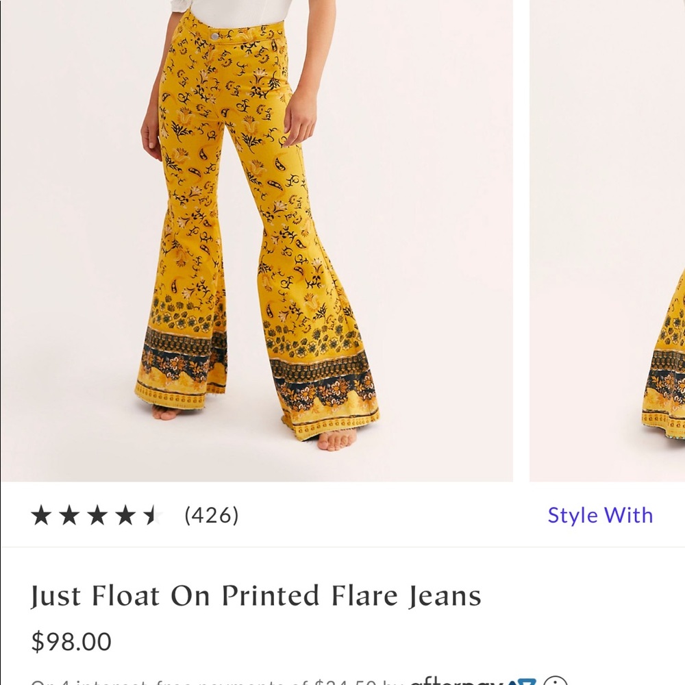 Free people just float on printed jeans